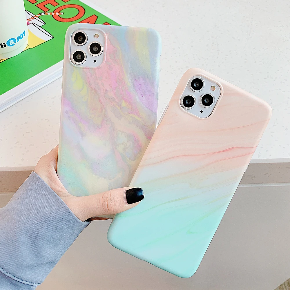 Классический градиентный мраморный чехол LOVECOM для телефона iPhone 11 Pro Max XR XS 7 8 6 Plus