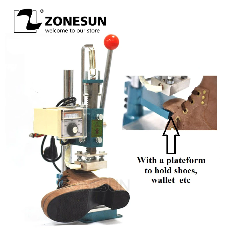 

Машина для горячего тиснения обуви ZONESUN, альбом, кожа, принтер, сумки бронзовая пресс-машина, бумажник, тиснение, штамповочная машина