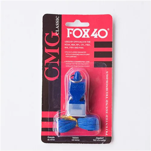 FOX40-Blue Пластик свисток FOX40 FOX80 свисток без косточек Пластик свисток Американский Футбол Баскетбол Хоккей Бейсбол Спортивный рефери свисток - Цвет: FOX40-Blue