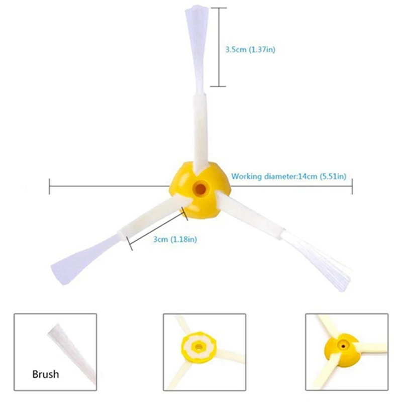 

2 Set Sweeping Robot Accessories: 1 Set Mop Cloth Filter Side Brush Set & 1 Set Main Brush, Rubber Brush, Rolling Brush