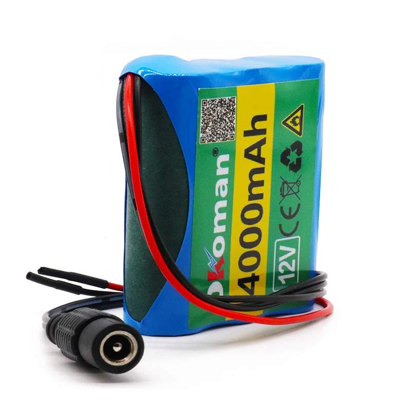 Okoman 12V 4000mAh 18650 литий-ионный перезаряжаемый аккумулятор для камеры
