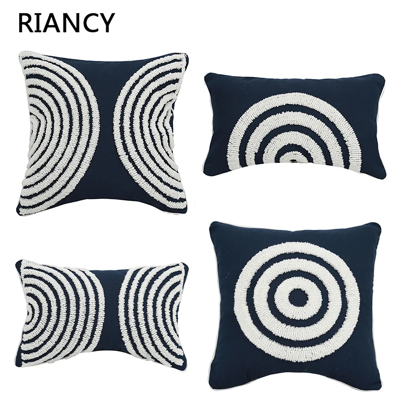 

Nordic Geometric Tufted Embroidery Throw Cushion Cover Plush Pillowcover Living Room Sofa Outdoors Home Pillowcase 40848