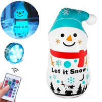led luminous inflatable santa claus holiday interior decoration atmosphere light party remote control snowman merry christmas