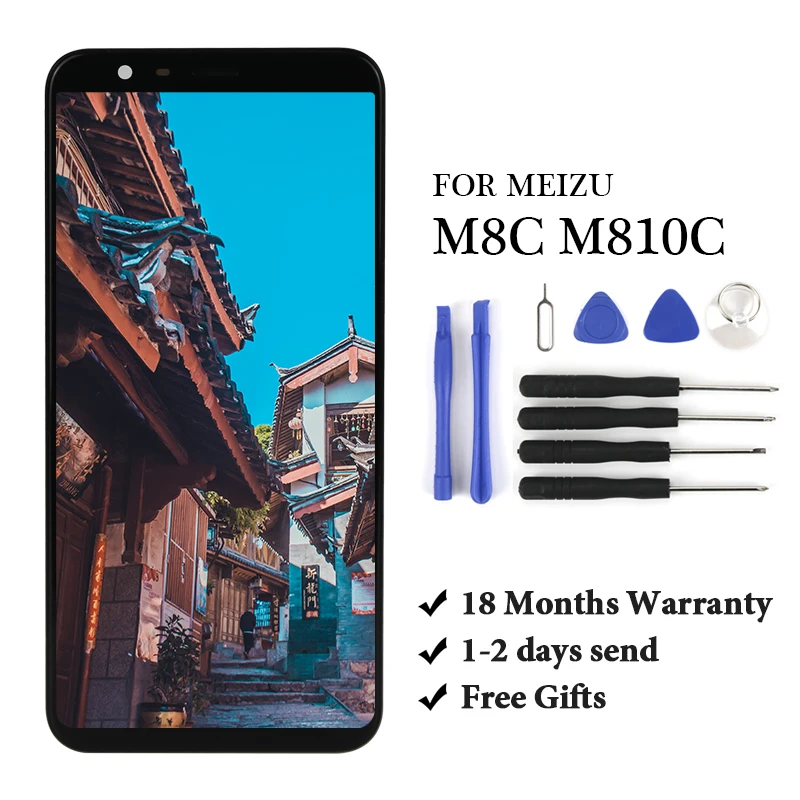 ЖК-дисплей 5 дюйма для M8C + дигитайзер сенсорной панели с рамкой M8 C 8c M810C M809L