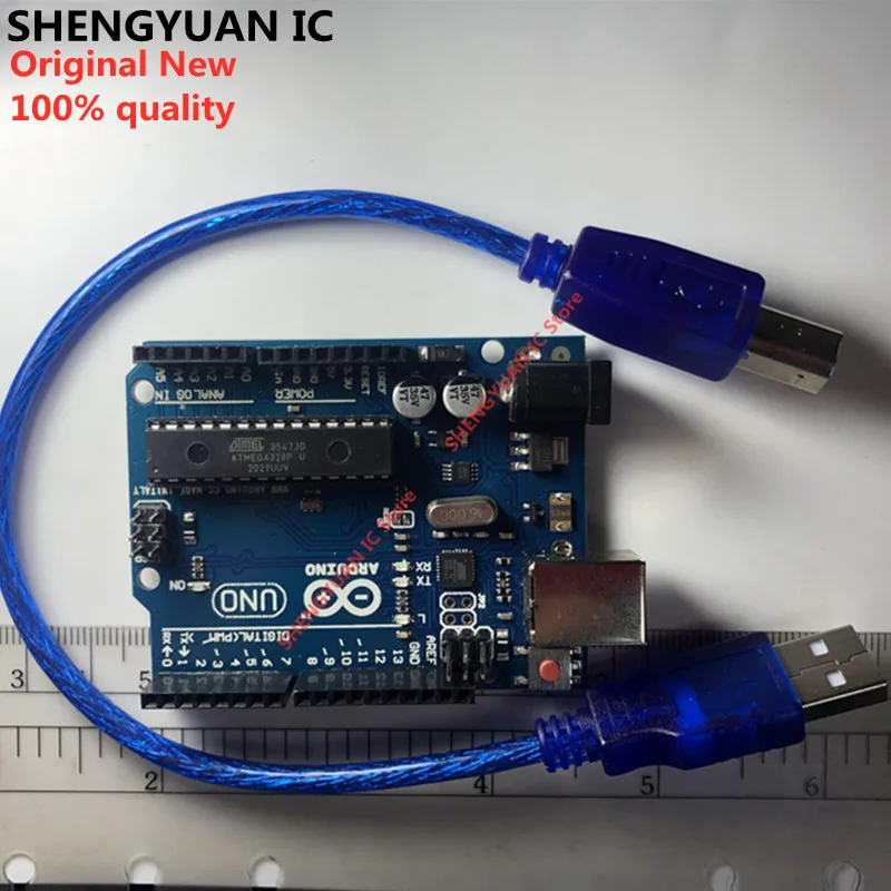 Официальная коробка UNO R3 ATMEGA16U2 + чип MEGA328P для Arduino макетная плата ATMEGA328P USB кабель