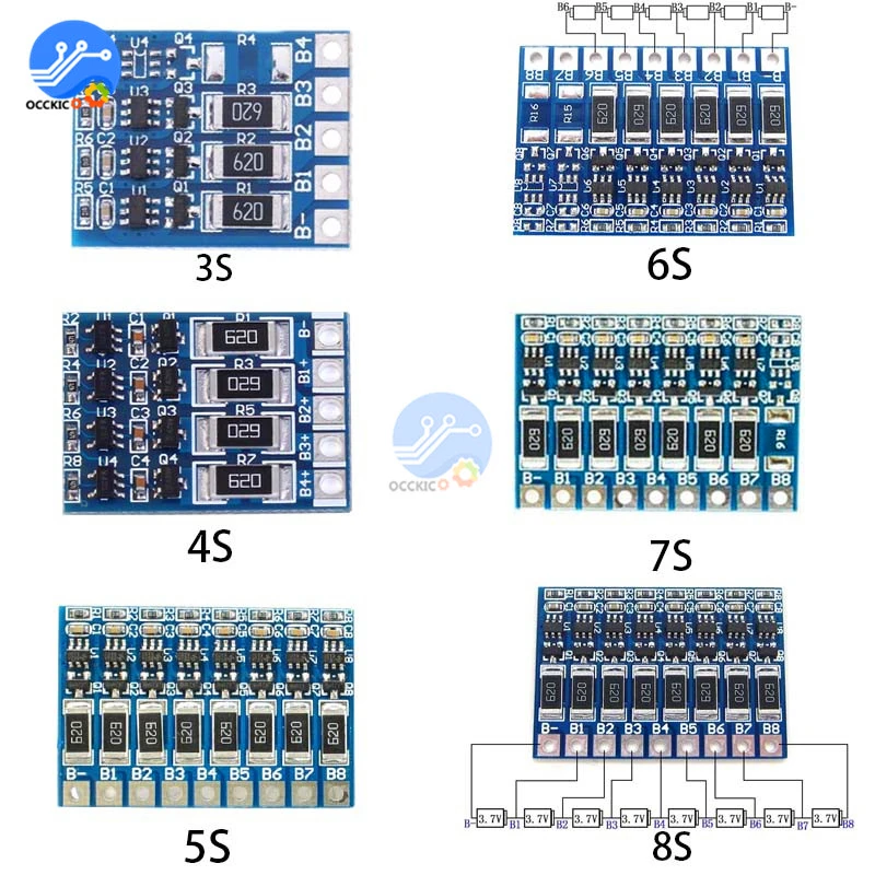 BMS 3S 4S 5S 6S фотоаппаратов моментальной печати 7S 8S 18650 Литий Батарея Зарядное