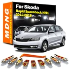 MDNG 12 шт. Canbus Светодиодная лампа для освещения салона автомобиля Kit для Skoda Rapid Spaceback NH1 2012 2013 2014-2018 купольная карта багажника номерной знак лампа
