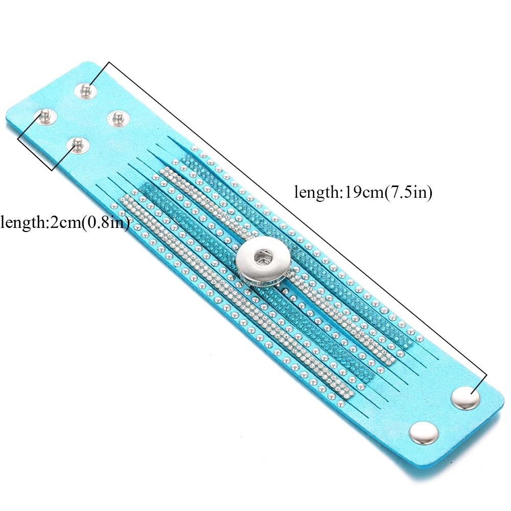Новый кожаный браслет с застежкой для женщин бриллиантовый подходит рукоделия 18