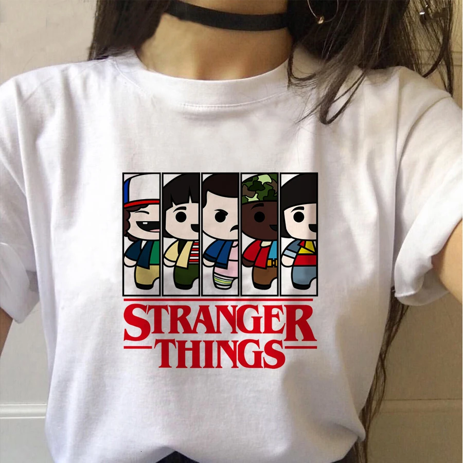 

Stranger Things Season 3 T-Shirt Hip Hop Women Kpop Tops Tees Casual O-Neck Short Femme Unisex Harajuku Graphic Tees Women