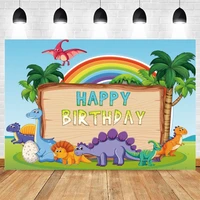 yeele cartoon dinosaur animals rainbow background photography baby shower birthday party for photo studio photophone backdrop