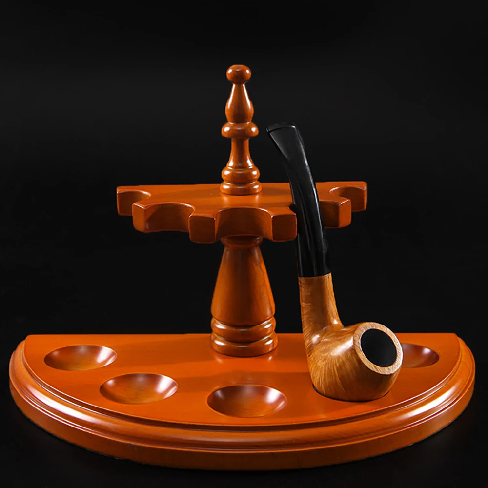 

5 Tobacco Pipes Rack Smoking Pipe Accessories Rack Rose Wooden Smoking Pipe Stand Safer And More Practical Tobacco Pipes Holder