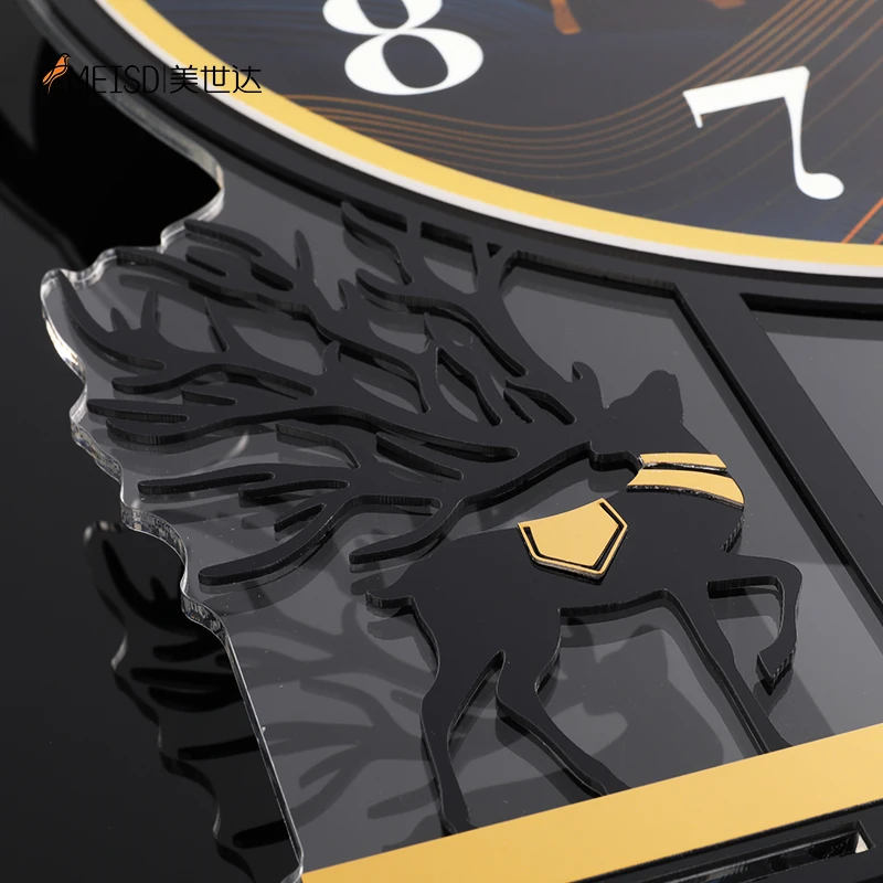 Большие настенные часы MEISD с полкой для товаров дизайнерские декоративные