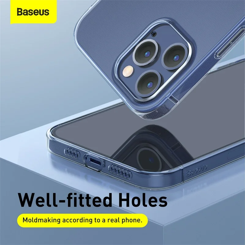 Прозрачный чехол Baseus для телефона iPhone 12 11 Pro Xs Max X Xr прозрачный мягкий из ТПУ