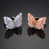 ladies ring enamel butterfly butterfly ring fashion charm inlaid zircon ring banquet wedding is designed for girlfriend