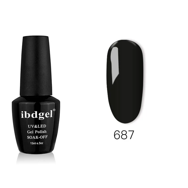 687 1 шт. ibdgel блеск Цветной Гель-лак 84 Цветной Гель-лак для ногтей vernis полуперманентный УФ-гель лак праймер впитывающий гель для ногтей - Цвет: 687