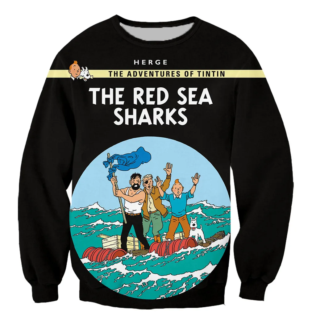 

New Arrive The Adventures Of Tintin 3D Print Men Women Fashion Cool Sweatshirt Hoodies Streetwear Casual