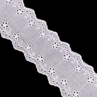 cusack 2 yards 6 cm off white embroidered lace trim ribbon cotton for garment trimming lace fabric sewing accessories 5 models