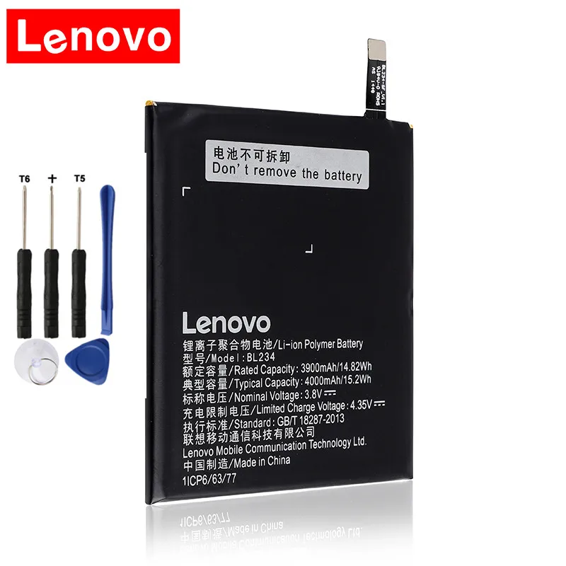 Оригинальный телефон Lenovo Новый Настоящее 4000 мА/ч BL234 батарея для A5000 Vibe P1M P1MA40 P70 P70t