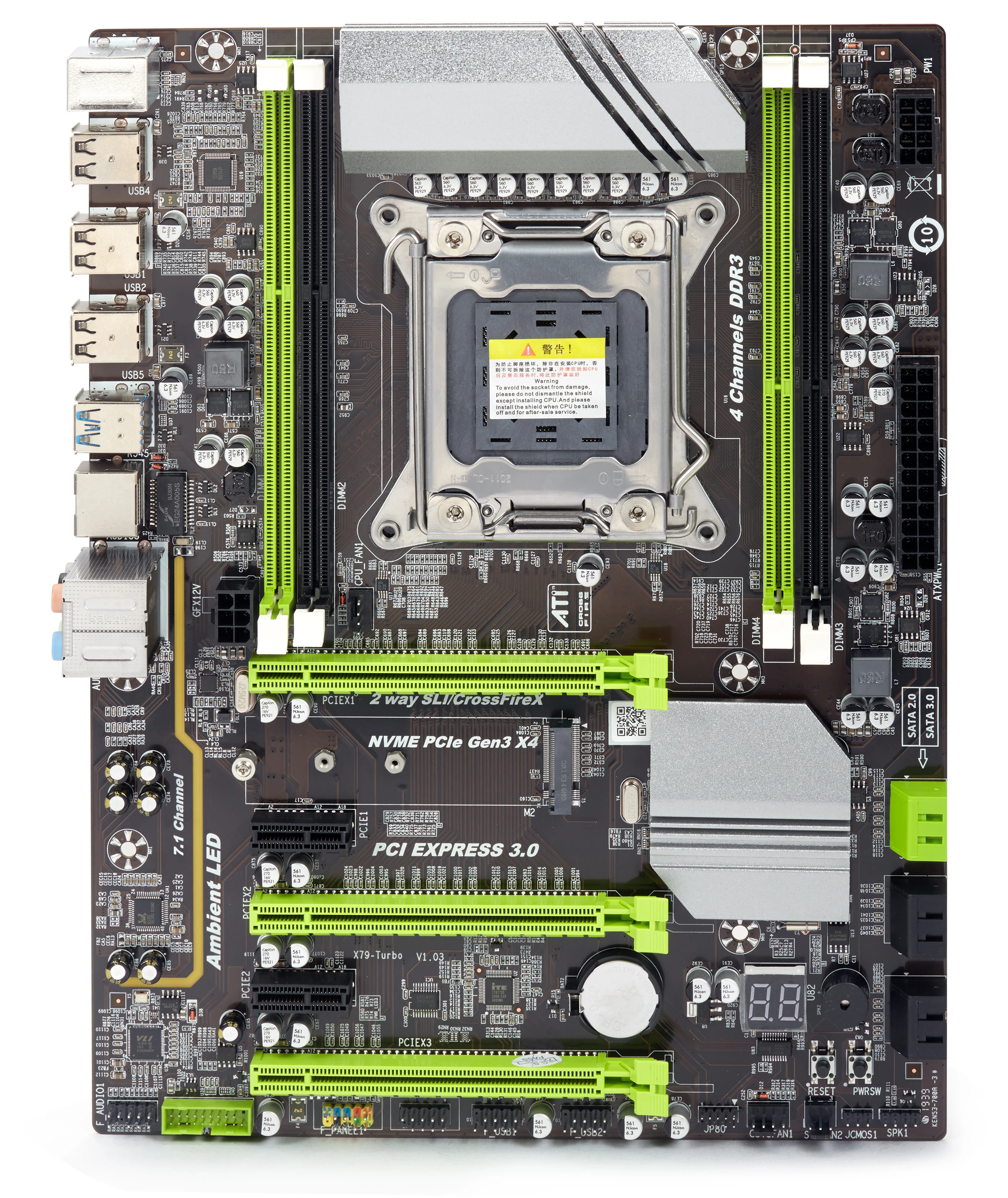 PLEXHD X79 Turbo материнская плата LGA2011 ATX combos E5 2650 V2 cpu 4 шт. x 16 ГБ = 64 ГБ DDR3 ram 1866 МГц PC3 1490R PCI-E NVME M.2 SSD