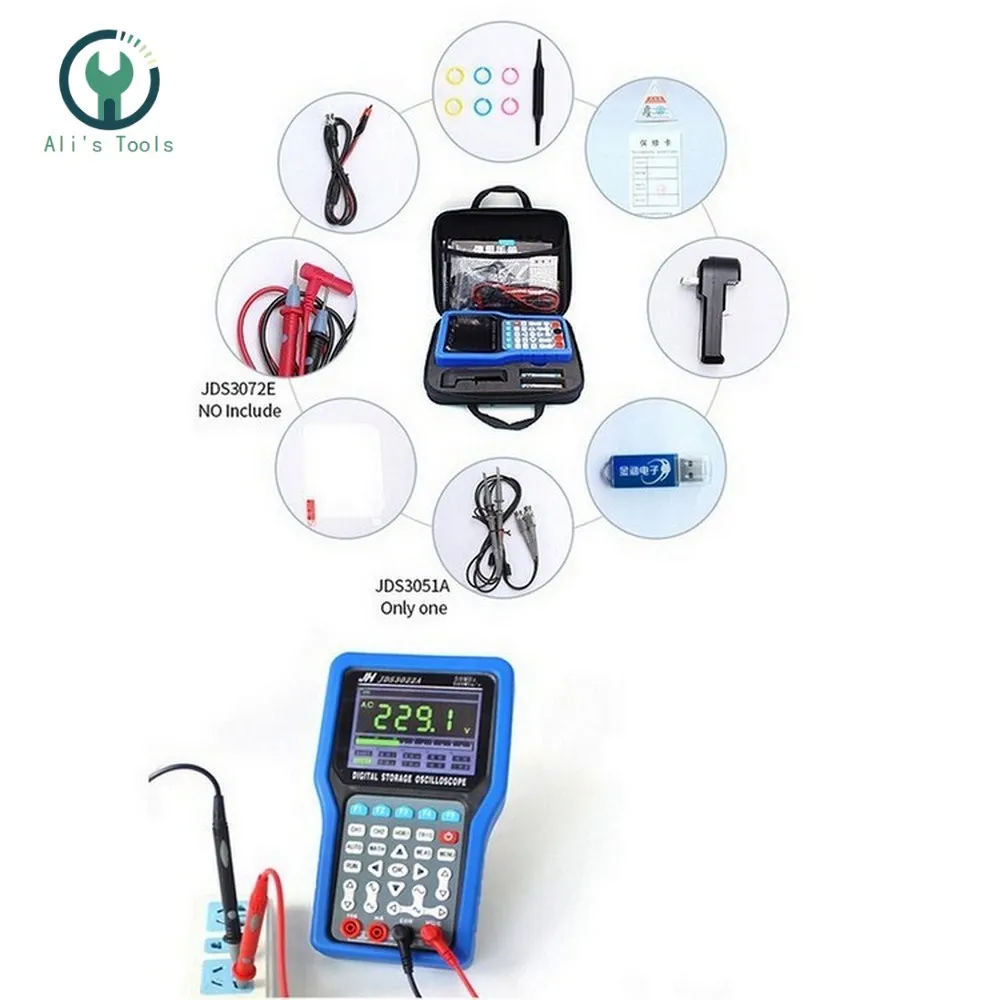 Портативный осциллограф JDS3072E JDS3082A JDS3051A цифровой прибор Jinhan для хранения данных 50