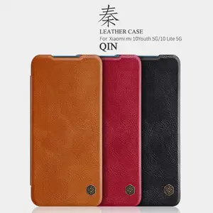 leather case for xiaomi mi 10t pro cover mi 10 10t lite 5g nillkin qin protective flip cover wallet case for xiaomi mi10t free global shipping