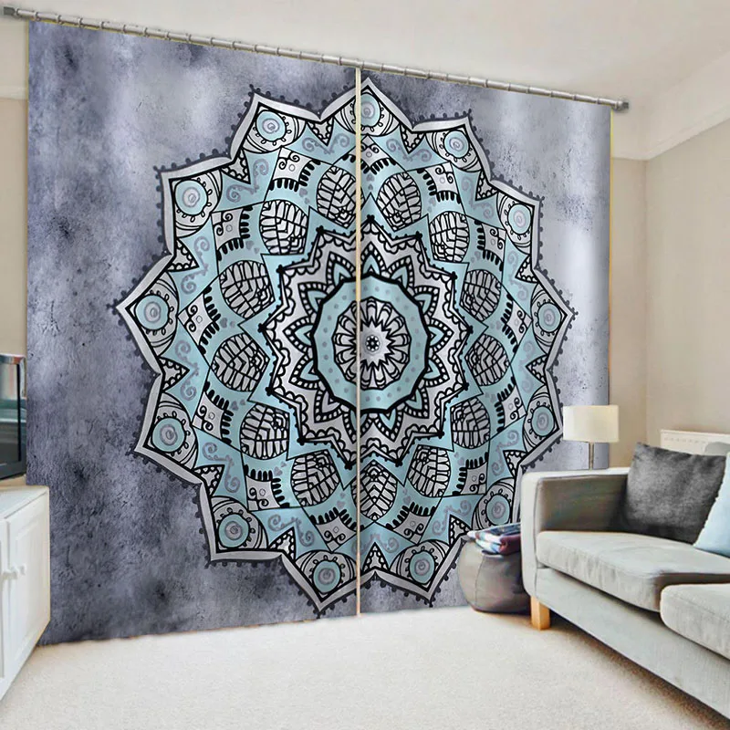 Мандала датура буддизм этнические оконные занавески для спальни богемные