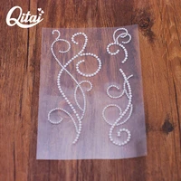 white plastic pearl sticker qitai 6pcsset diy scrapbooking party wedding decorations natural color family wall stickers gem1025