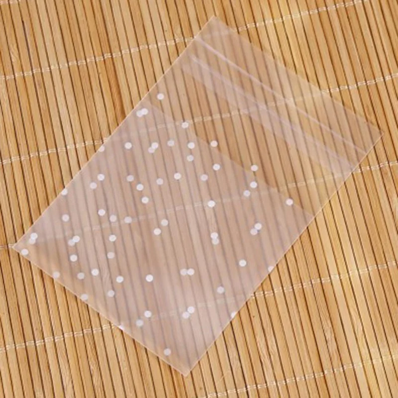 100 шт. пластиковые Матовые пакеты в горошек|Подарочные сумки и упаковка| |