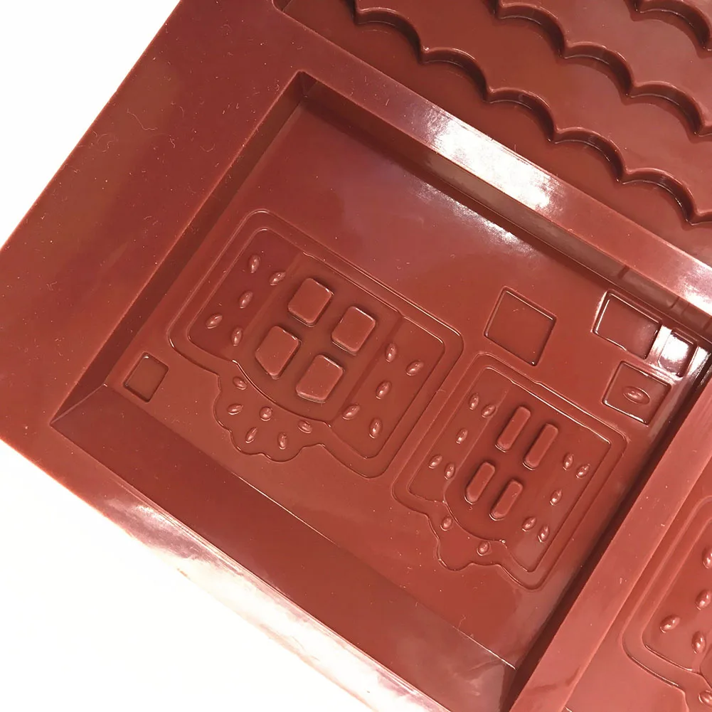 2 pcsset 3d christmas silicone mold gingerbread house shape chocolate cake mould diy biscuits cookie stencil baking tools free global shipping