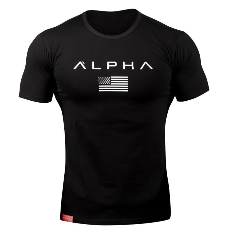 Крутые мужские футболки модные ALPHA Industries хлопковая летняя футболка с короткими
