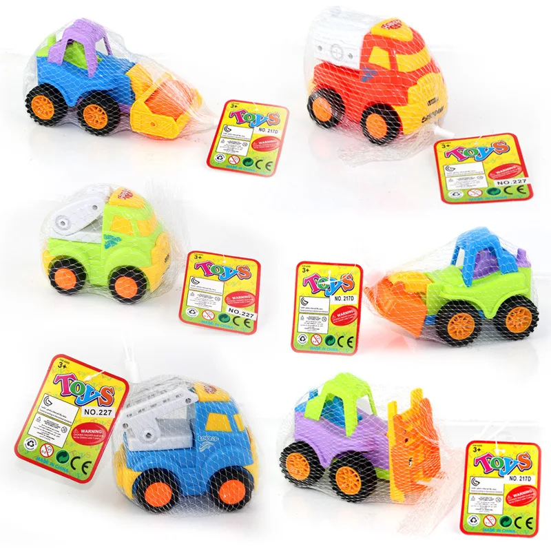 

Children's Mini scooter cute assembled car airplane track intelligent toy suit engineering car model