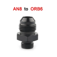 orb 6 o ring boss an6 6an to an8 8an male adapter fitting black 6061 t6 aluminum specification an8 to orb6