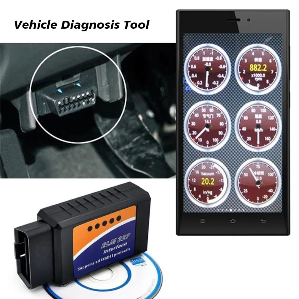 Новый интерфейс ELM 327 V1.5 работает на Android Torque CAN-BUS Elm327 Bluetooth-совместимый OBD2/OBD II