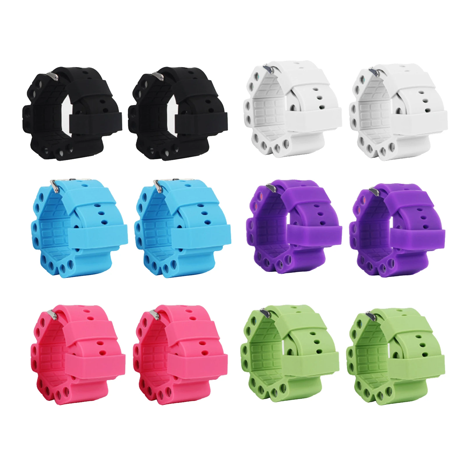 

1 Pair Soft Silicone Ankle Weights Wrist Straps Adjustable Fitness Workout Yoga Jogging Double 500g Weight Block Group Wristband