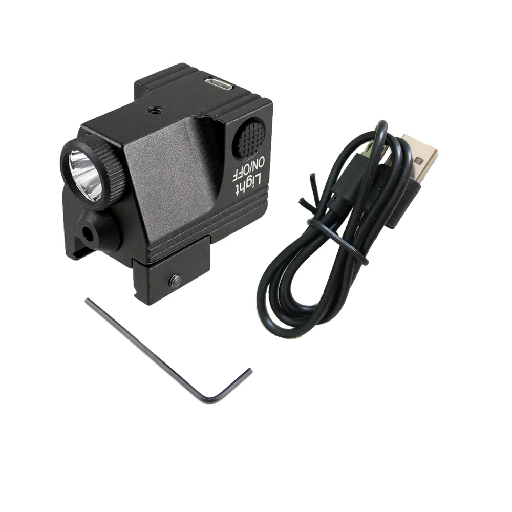 

Rechargeable Tactical Green Laser Sight Flashlight Combo Low Profile Pistol Handgun Light with Green Laser