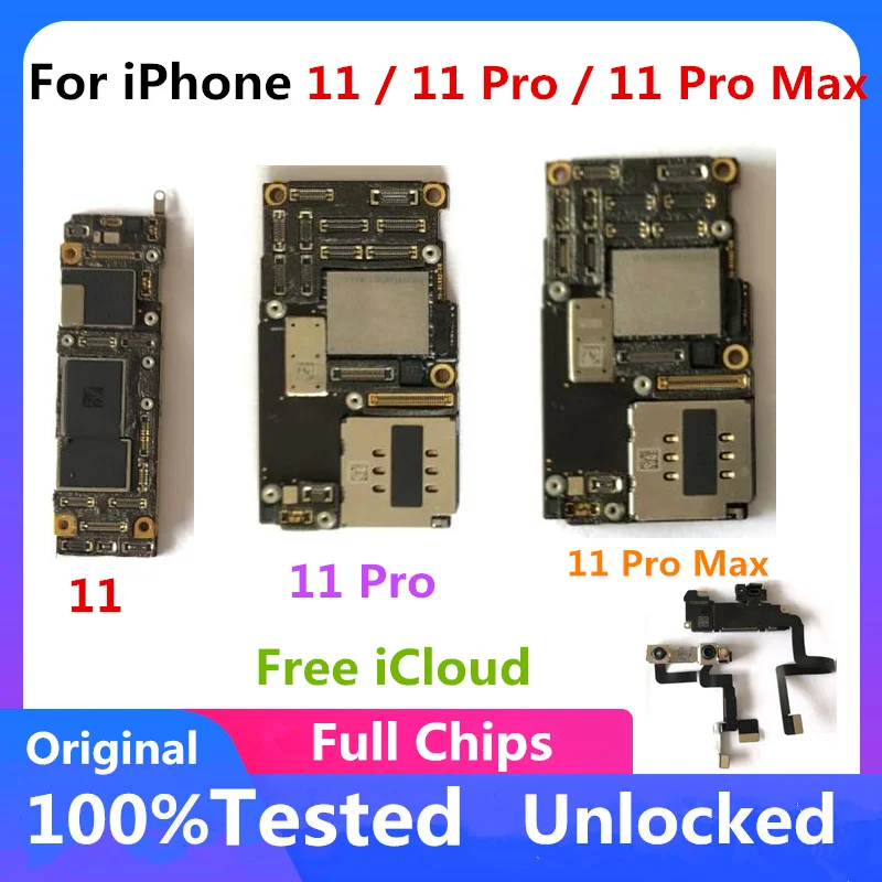 Материнская плата для IPhone 11 / Pro Max бесплатные iCloud полные чипы оригинальная