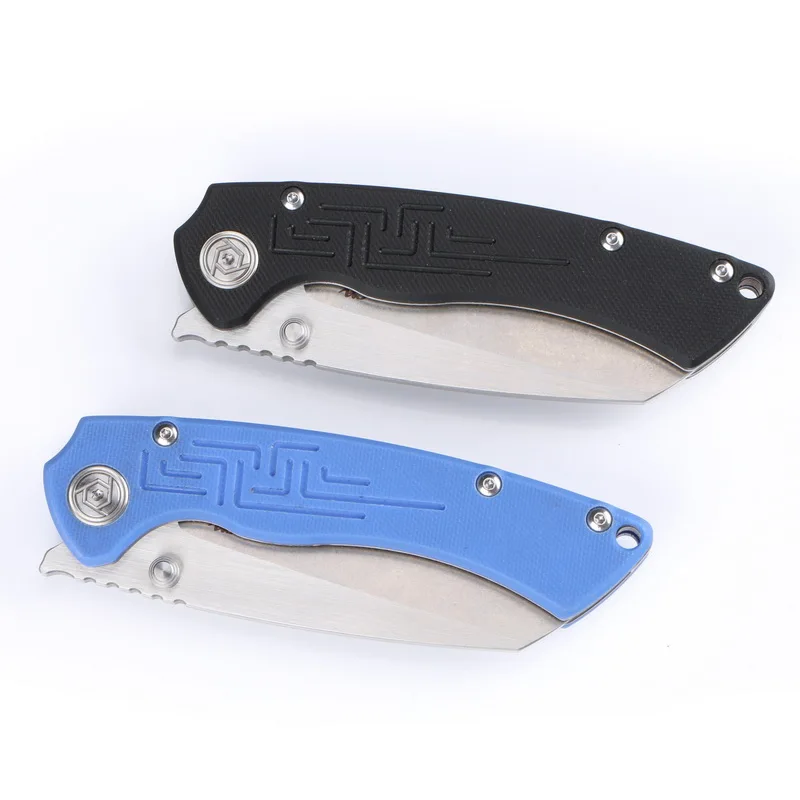 

CH toucans Flipper folding knife D2 blade G10 steel handle outdoor camping Tactics hunting pocket fruit kitchen Knives EDC tools