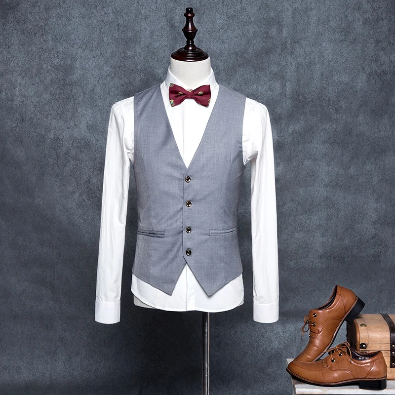 2019 Новое Брендовое платье из плотной шерсти для Для мужчин Slim Fit s костюм жилет