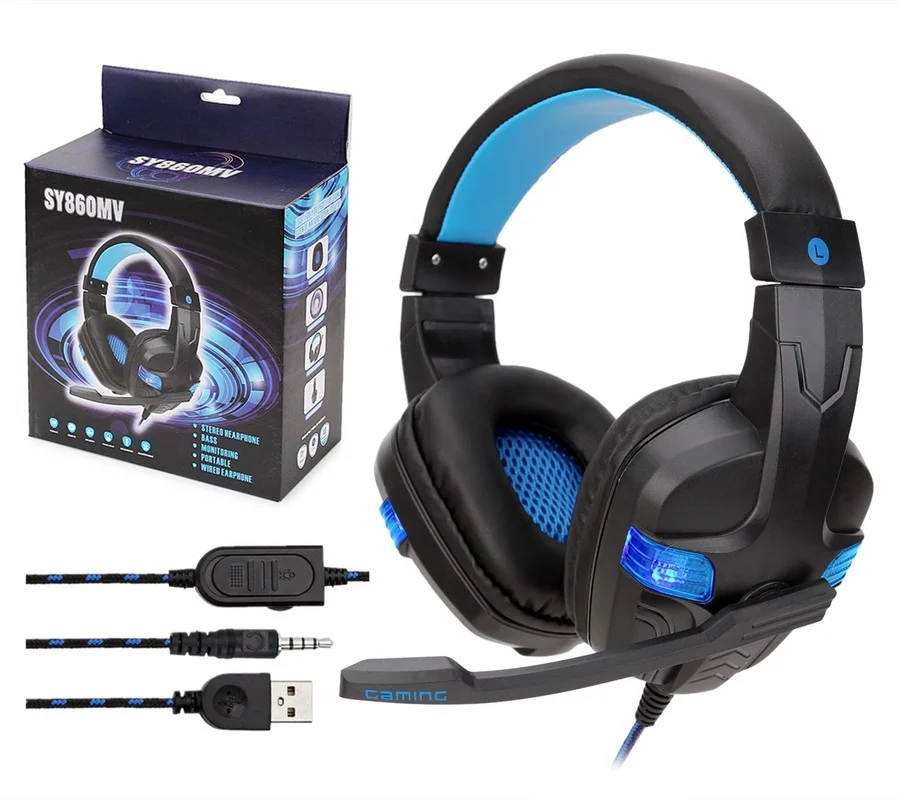 

Headset Wired Stereo with Microphone Computer Game Headset with Volume Control Dialogue Volume Office Classroom Internet Cafe