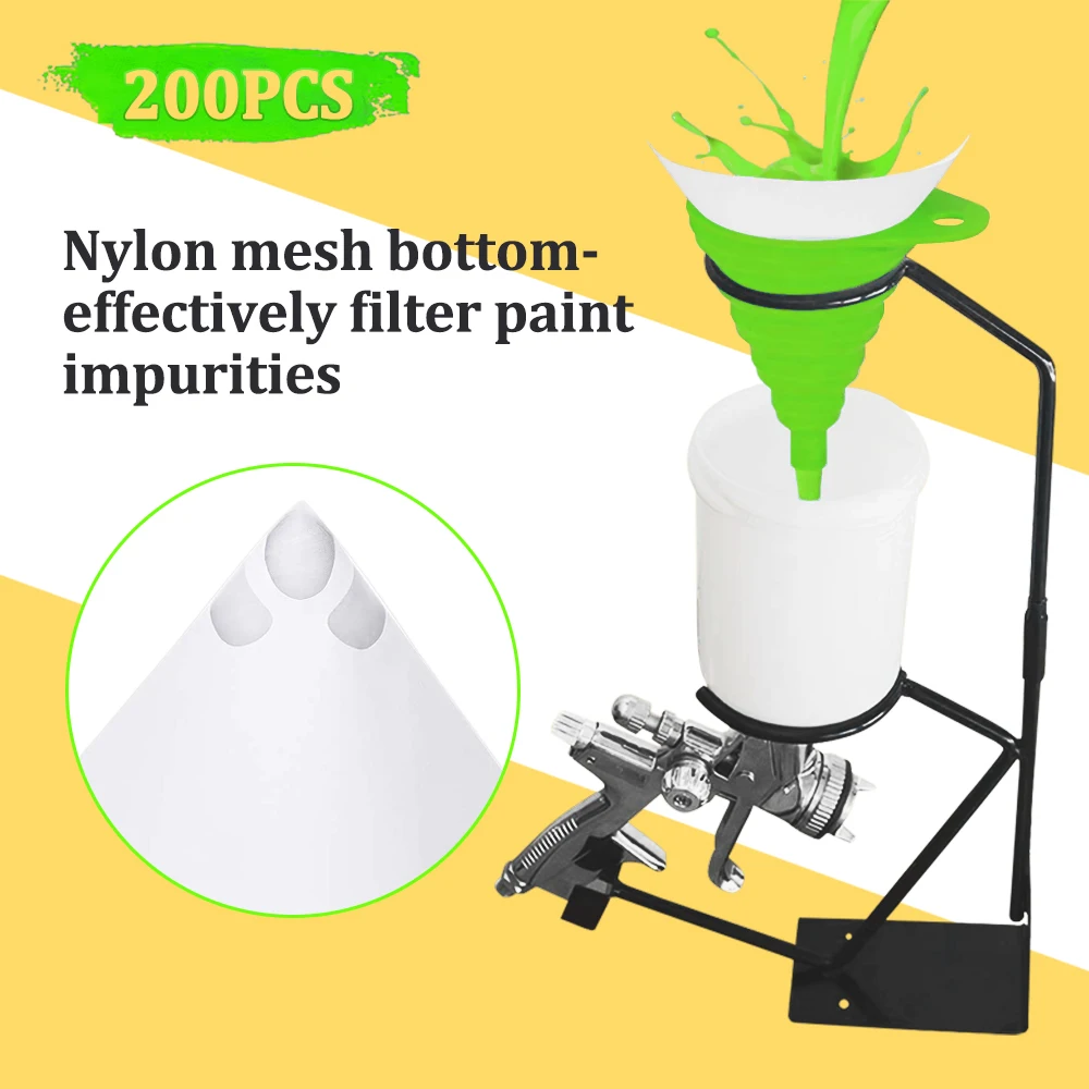 200 шт. фильтры фильтр для краски очищающая чашка микрон нейлоновая коническая