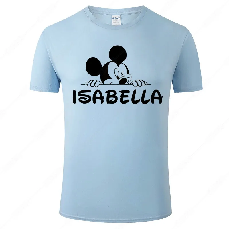 

Disney Mickey Mouse Printed Cotton T-shirt Men's Women's Summer Fashion Short Sleeve