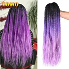 Томо 24 дюйма Сенегал твист плетение крючком волосы удлинители 30 корней Высокая температура Синтетический крючком волосы для женщин Омбре цвет