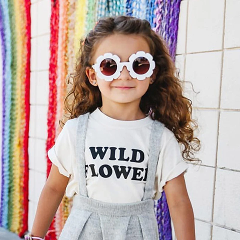 

2021 New Infant Kids Baby Girls Boys Fashion Sunglasses Solid Flower Sun Glasses 9 Colors Outdoor Beach Protection Accessories
