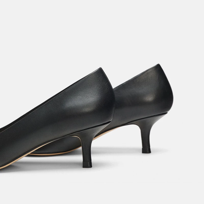 Туфли-лодочки женские на тонком каблуке брендовая офисная Классическая обувь с