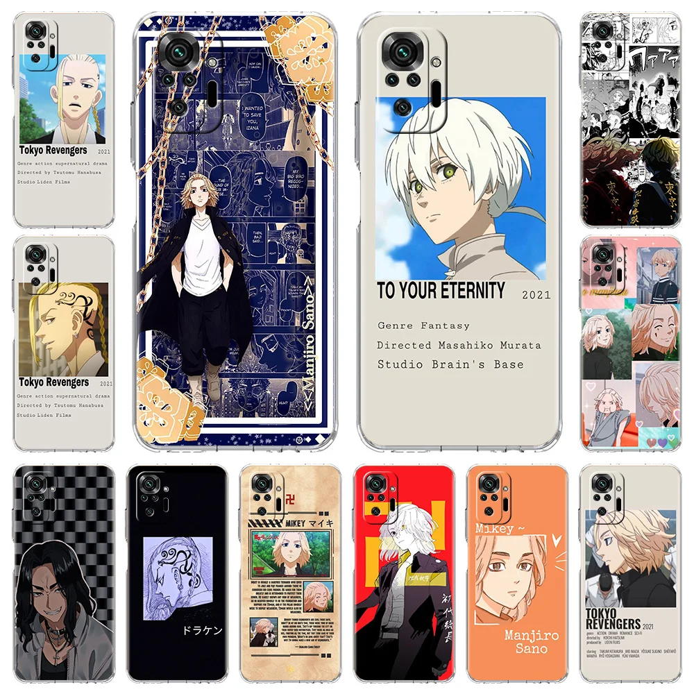 

Tokyo Revengers Amine Cover for Redmi 8 8A 9A 9C 9 Note 7 8 9 10 Pro K40 Shell Transparent Soft For Xiaomi Mi Poco X3NFC M3 Case