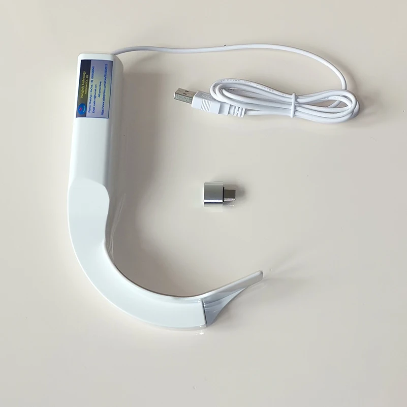 Laringoscopio de v&iacute;deo digital, port&aacute;til, desechable, USB, Visor de deslizamiento-0