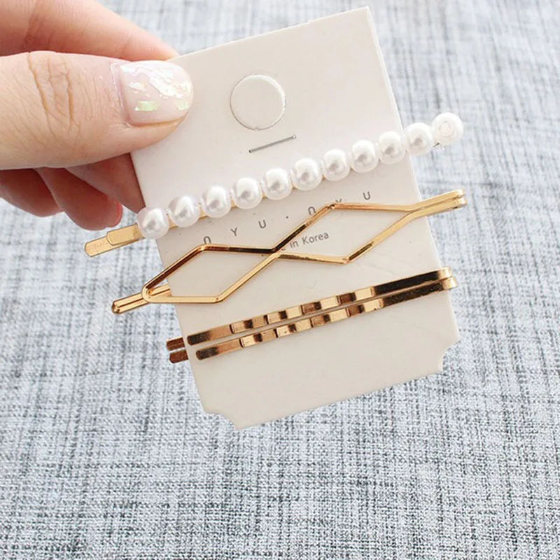 3 шт./компл. жемчужная металлическая заколка для волос расческа шпилька