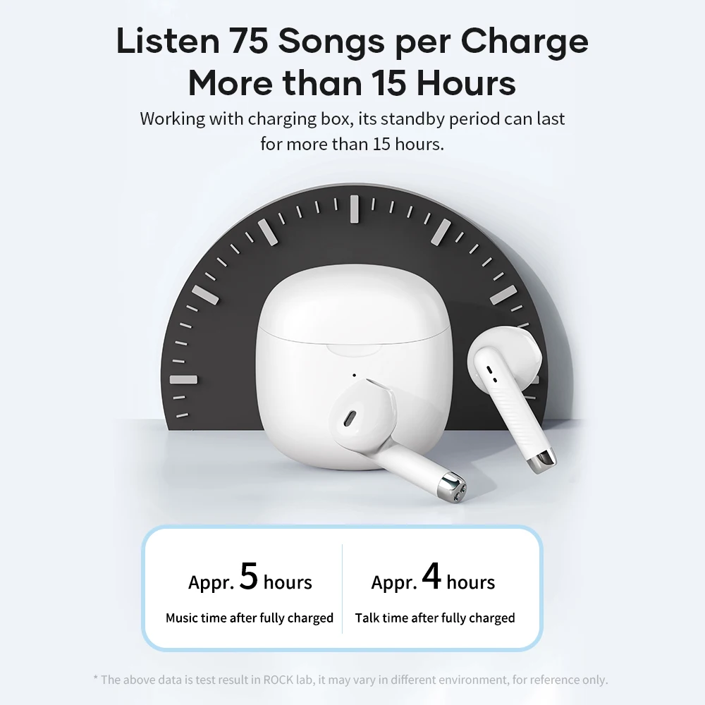 TWS-наушники ROCK True Wireless с поддержкой Bluetooth 5 1 и зарядным футляром | Электроника