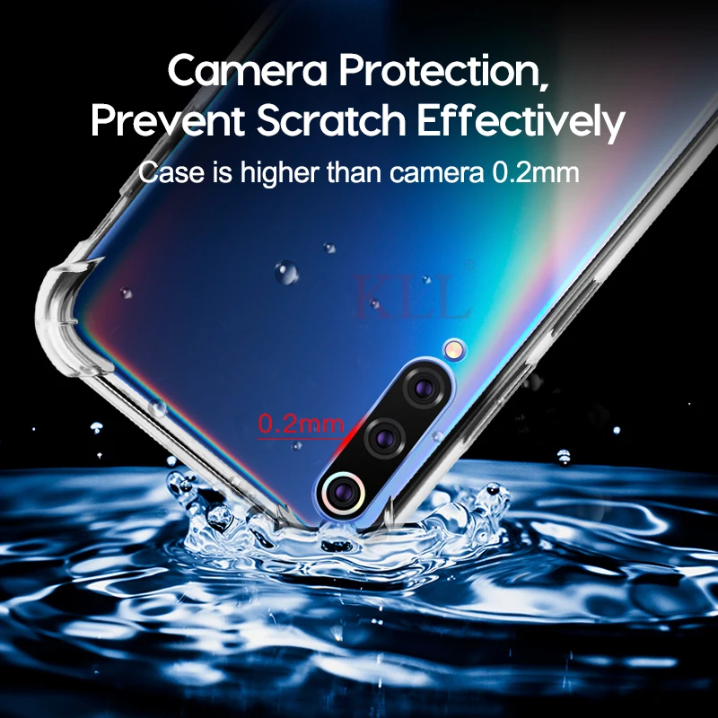 Shockproof Airbag Clear TPU Soft Case for Xiaomi Mi 9 SE 8 Lite Silicone Transparent Redmi 7 7A Note 6 Pro 5 Cover |