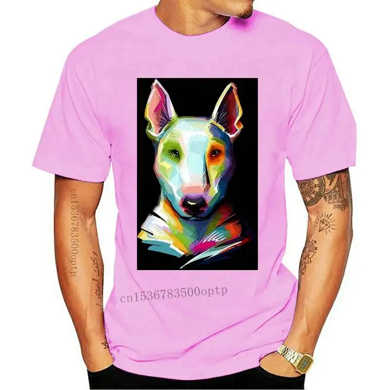 

Футболка Bull Terrier, яркая женская летняя футболка с рисунком Бультерьера, хлопковая Милая Мужская футболка с коротким рукавом